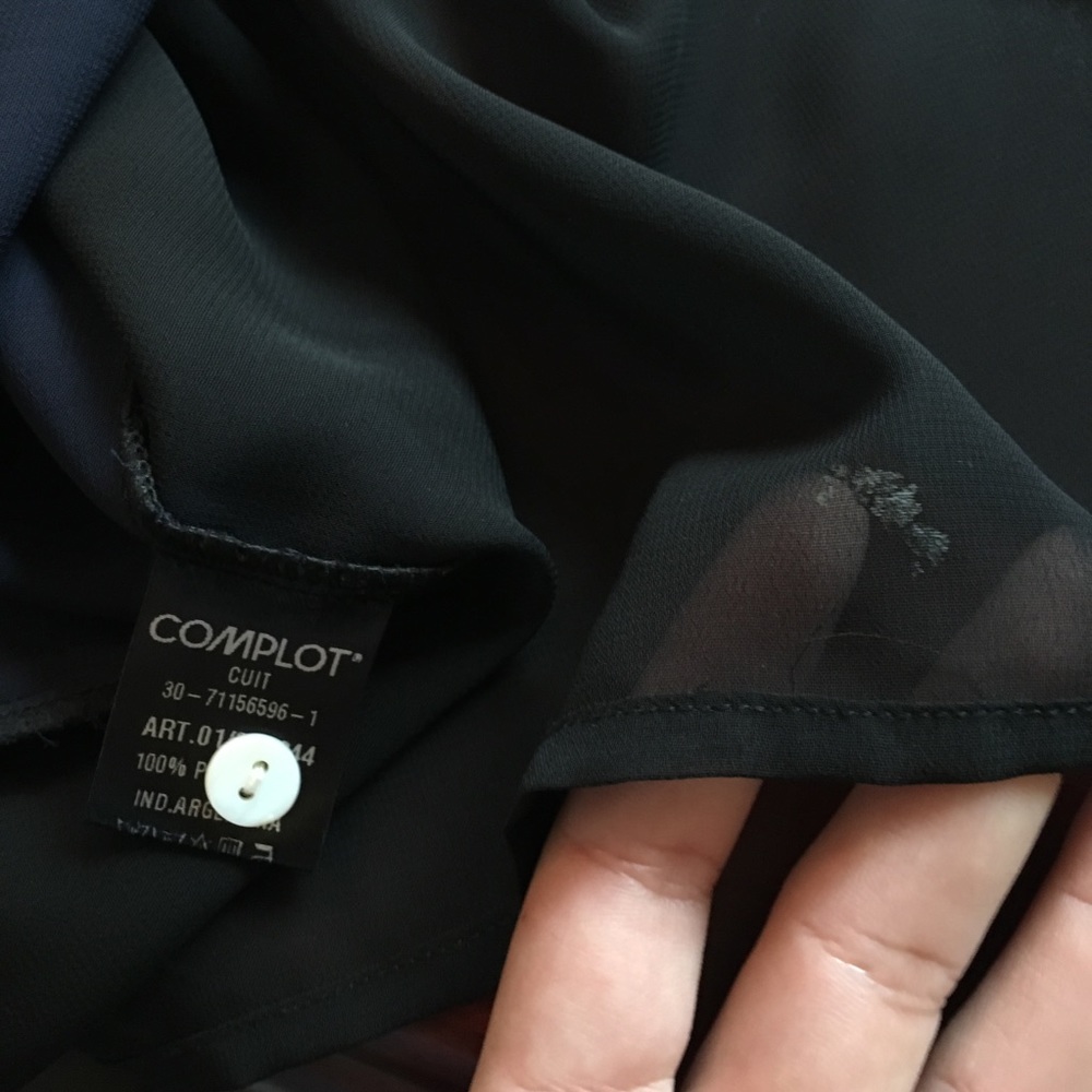 Color Block Sheer Button Down - image 3